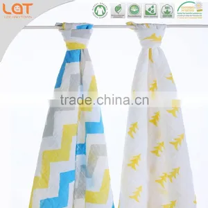 LAT Muslin Swaddle Blanket Fabric Organic Swaddle Muslin Swaddle Blanket thumbnail-4