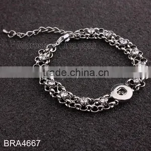 Hot New Products for 2015 Multichain Colorful Rope Custom Snap Button Bracelet thumbnail-3