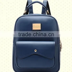 Women Girl Double Leather Shoulder Backpack Bag School Bag Satchel Bookbag thumbnail-5