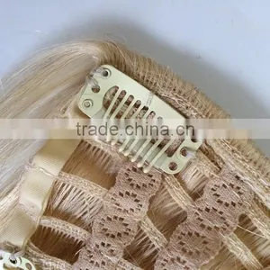 Top Quality 100% Human Remy Hair One Piece Clip in Human Hair Extensions thumbnail-6