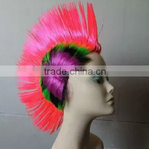 Pink Party Wigs Cheap Colorful Party Wig Carnival Wig thumbnail-1