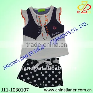 Summer Cotton 2pcs Set Kid Clothing thumbnail-1