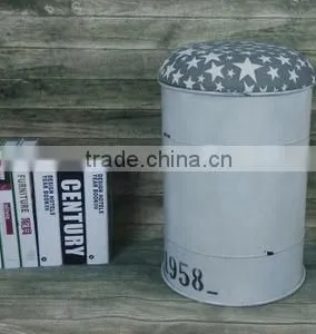 Vintage Metal Storage Stool thumbnail-2