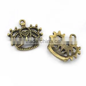 Little Hollow Antique Bronze Alloy Crowns Charm thumbnail-1