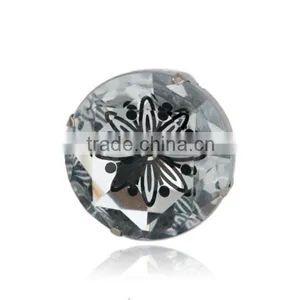 Customized Snowflake Pattern Round Crystal Acrylic Rhinestone Embellishment thumbnail-1