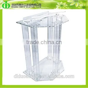 DDL-0017 Hot Sell Clear Plastic Podium, Acrylic Podium Stand, Acrylic Valet Podium thumbnail-2