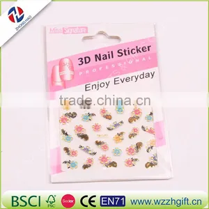 1Set Hot Gold 3D Nail Art Stickers Decals,Metallic Flowers Designs Stickers For Nails Art Decoration Tips Salon Accessory Tools thumbnail-2
