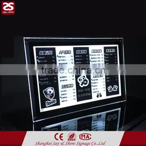 Attract Customers Acrylic Crystal Led Slim Light Box thumbnail-2