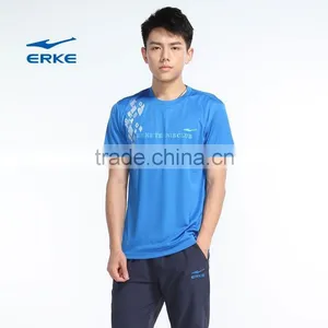 ERKE Mens 100%polyester T-shirt Mens Round Neck Sport Shirt Cheap T-shirt Custom t Shirt for Men Wholesale/OEM China Manufacture thumbnail-5