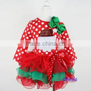 Baby Birthday Dress 2015 Latest Design Christmas Costume Wholesale Winter Dresses Christmas Girls Dress thumbnail-2