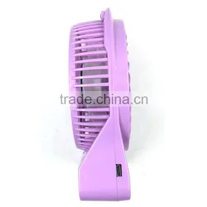 3 Speed Control Portable Purple Electric Led Mini USB Desk Fan for Student thumbnail-4