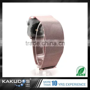 Multiple Designs Custom Logo Popular Mesh Watch Band for Apple Watch thumbnail-1