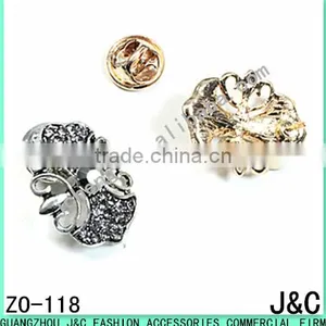 Black Hematite Rhineston Zamac Omament thumbnail-1