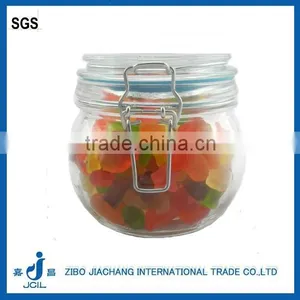 500ml Clear Airtight Glass Jar With Glass Lid Metal Clip thumbnail-2