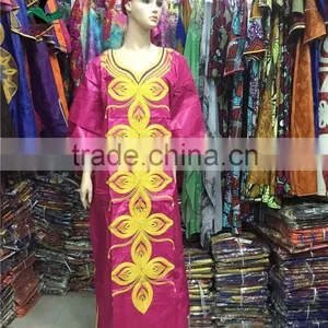 Bazin Riche Dress 2016 African Bazin Embroidery Design Dress for Women Design Fashion Dress thumbnail-3