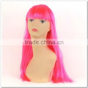 Pink Long Straight Party Wigs / Cosplay for Women thumbnail-1