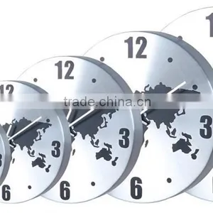 Logo Promotional Customized Aluminum Round Wall Clock China thumbnail-1