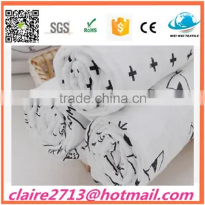 Printed 100% Cotton Baby Muslin Swaddle Blanket, Muslin Wrap thumbnail-2