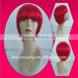 Perfect Showy Red Color Short Bob Wigs Cosplay thumbnail-1