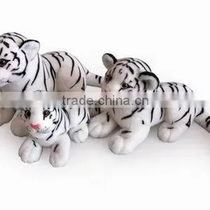 Factory Wholesale Realistic Lying White Tiger Plush Toys Stuffed Animal Toys Plush Jungle Animal Toy Plush White Tiger Soft Toy thumbnail-1