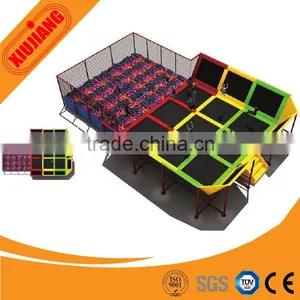 Kids Big Indoor Trampoline Bed With Safty Net For Sports thumbnail-6
