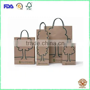 Fashionable Custom Printed Kraft Carrier Bag, Eco-friendly Kraft Shopping Bag thumbnail-1