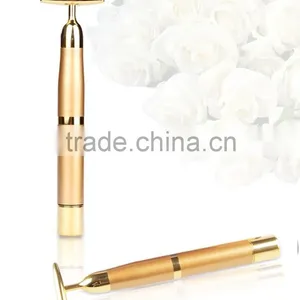 New Products 2016 24K Gold Massager Roller Wand T Shape Energy Face Slime Beauty Bar thumbnail-1