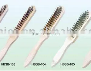 Industrial Steel Wire Brush With Wood Handle thumbnail-1