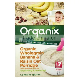 Organix Organic Wholegrain Banana & Raisin Oat Porridge 7mth+ (200g x 4) thumbnail-1