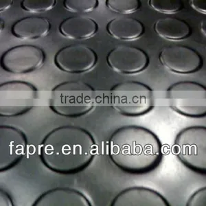 Black Anti-slip Round Stud Rubber Mattings/ Hot Sale Round Pattern Rubber Flooring thumbnail-1