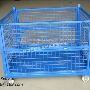 Collapsible Steel Stacking Transport Wire Mesh Container/ Pallet thumbnail-1