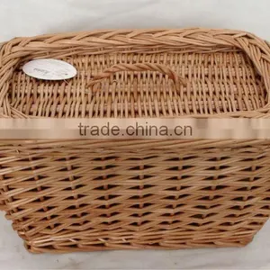 Orign Color Willow Storage Basket With Lids thumbnail-1