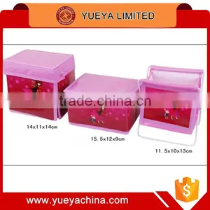 Sweet Pink Mini Storage Box Case Set of 3 thumbnail-4