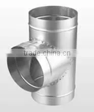 Hydroponics Growing HVAC System Flexible T Type 3-Way Branches Round Connector for Spiral Hose Pipe Ducting Fittings thumbnail-1