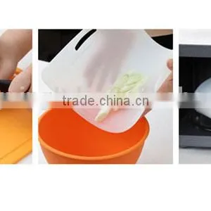 Silicone Flexible Vegetable Salad Chopping Cutting Board With Scale thumbnail-6
