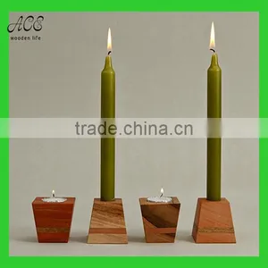 Custom Wooden Candlestick Wooden Candle Holder thumbnail-1