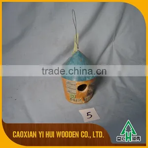 Colorized Dome Wooden Bird House Feeder thumbnail-4
