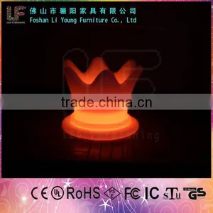 Foshan Furniture Modern Decoration Outdoor Colorful LED Flower Pot Furniture/Llluminated LED Plastic High Planters thumbnail-1