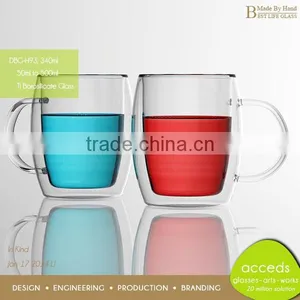 Handcrafted Eco Friendly Modern Pyrex Glass Tea Mugs thumbnail-4