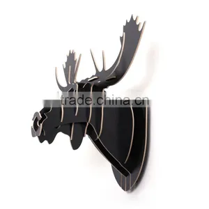 Moose Head 3D Wooden Construction Puzzle Kit thumbnail-5