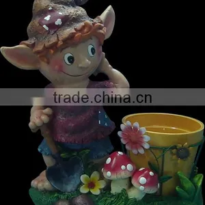 Newest Polyresin Elf Decorative Plant Pot thumbnail-1