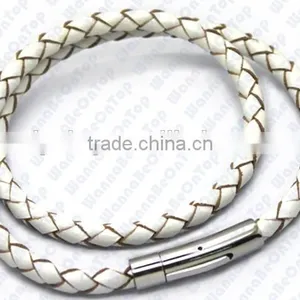 Fashion Handmade Bracelets 2016 Braided Real Leather Bracelet For Girls thumbnail-2