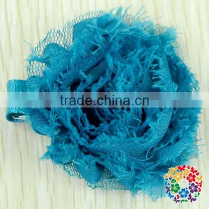 Baby Girl Alligator Hair Clip With Shabby Flower Rose Christening Wedding Infant Hair Accessories Headwear thumbnail-4
