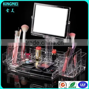 Acrylic Cosmetics Display Stand With Make Up Mirror for Mall Shelf thumbnail-5