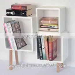 WHITE/NATURAL S/3 MDF/WOODEN CUBE TABLE thumbnail-1