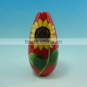 Sunflower Handpainted Mini Ceramic Vase for Home Decoration thumbnail-1