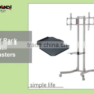 Height Adjustable Swivel TV Floor Stand, Telescoping Plasma TV Bracket thumbnail-6