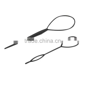 Ponytail Creator Plastic Loop Styling Tools Black Topsy Pony Tail Crochet Braid Hair thumbnail-1