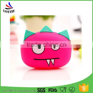 New Design Silicone Coin Bag Lovely Silicone Coin Wallet Cute Silicone Coin Case for Children thumbnail-2