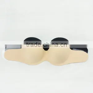 Black & Nude Plain Lightweight Underwired Push up Polyolefin Gel Invisible Wing Bra thumbnail-1